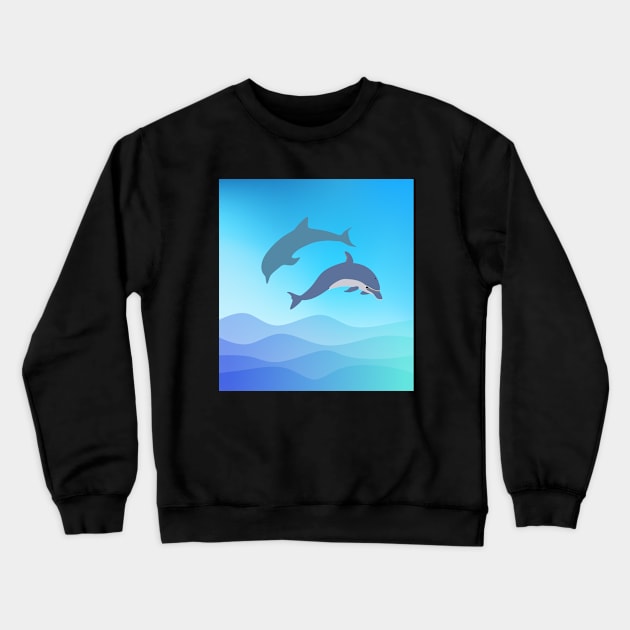 Dolphin Lover Crewneck Sweatshirt by Kugy's blessing